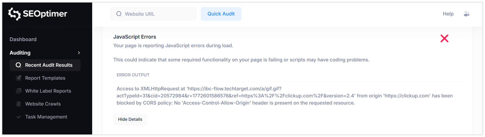Javascript hataları